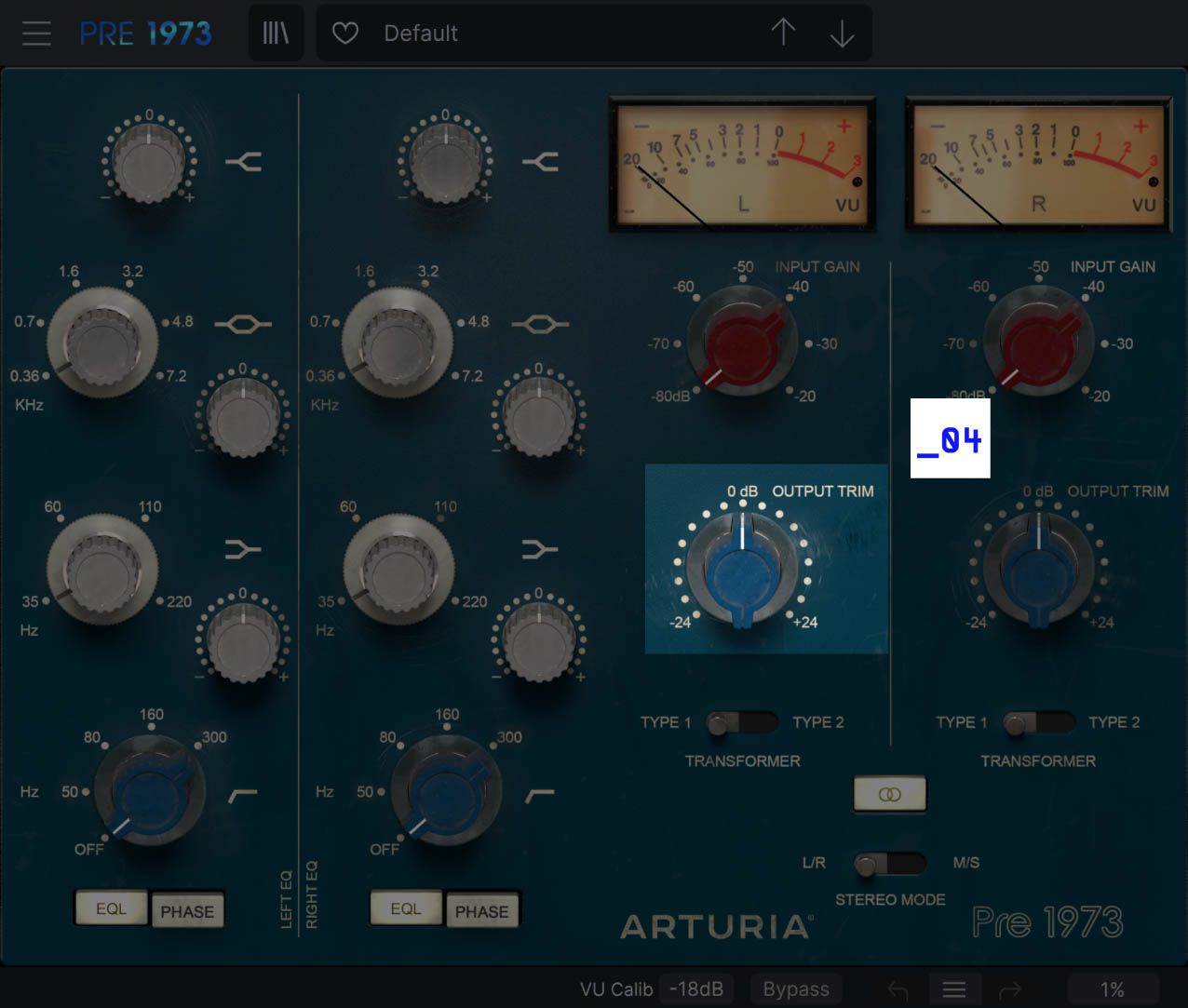 Output trim
