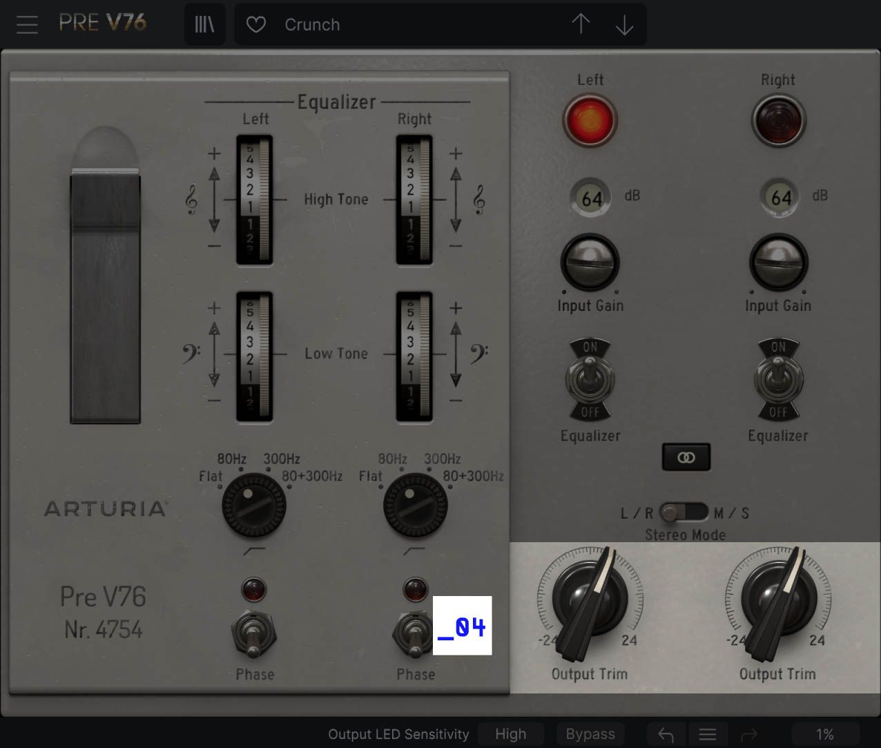 Output trim