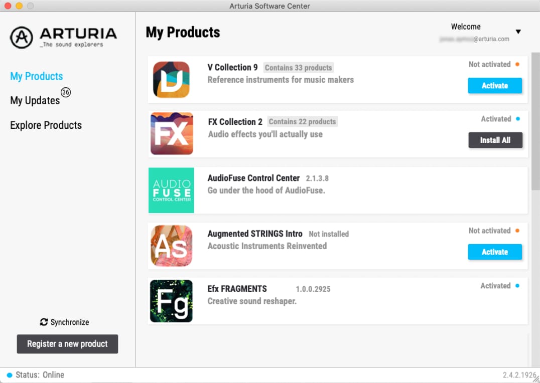 Arturia Software Center